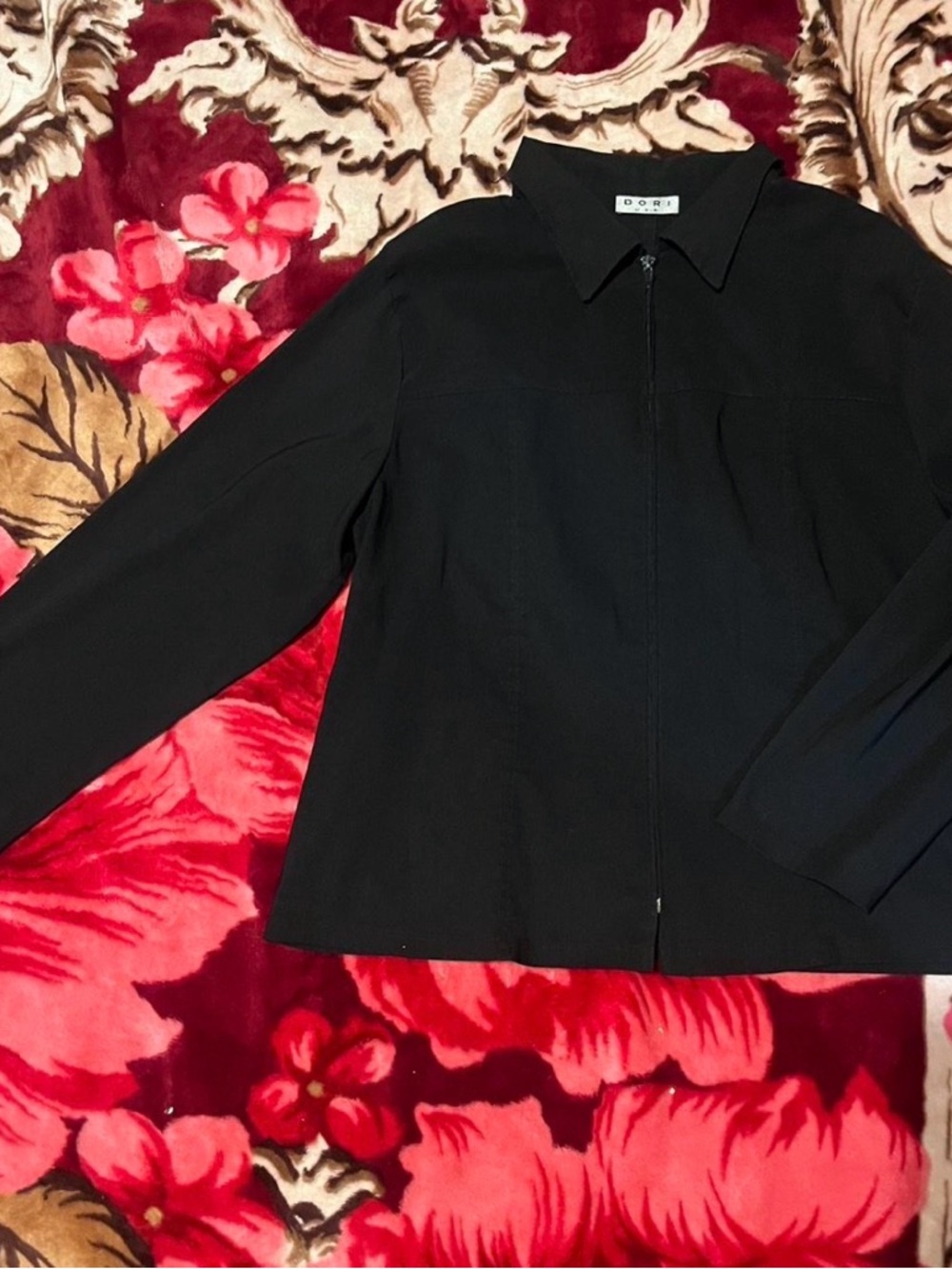 DORR Black Zip-Front Blazer Jacket